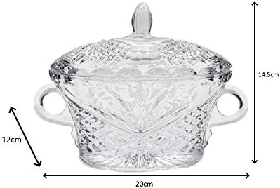 Glass Candy Sweet Jar with Lid – 550ml - Diqqawi Plates
