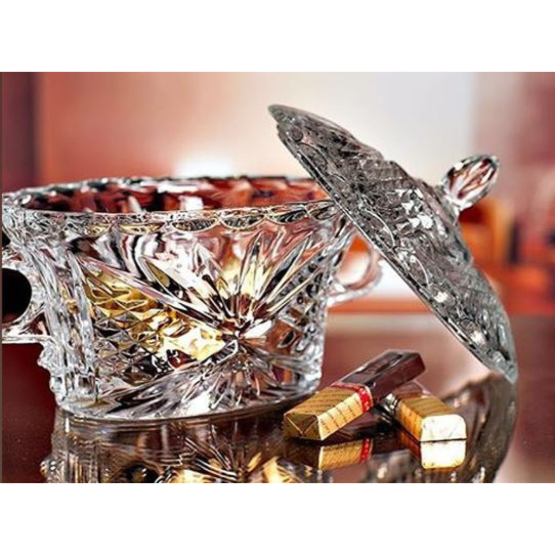 Glass Candy Sweet Jar with Lid – 550ml - Diqqawi Plates