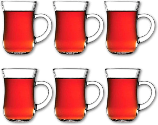 135ML Glass Tea cup with Handle - Diqqawi Plates