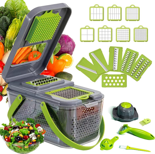 22pcs Vegetable Cutter & Fruit Chopper - Diqqawi Plates