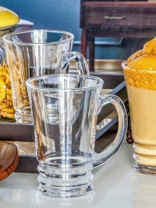 200ML Glass Tea cup with Handle - Diqqawi Plates
