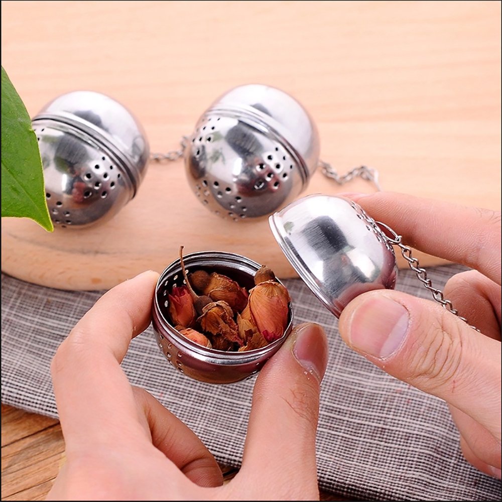 Stainless Steel Mesh Tea Ball Infuser – Egg Shape - Diqqawi Plates