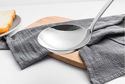 Stainless Steel Soup Ladle for Cooking with Wooden Handle - Diqqawi Plates