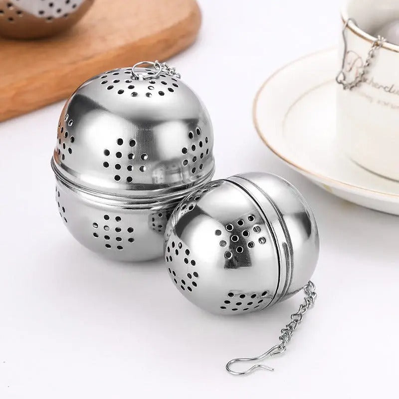 Stainless Steel Mesh Tea Ball Infuser – Egg Shape - Diqqawi Plates