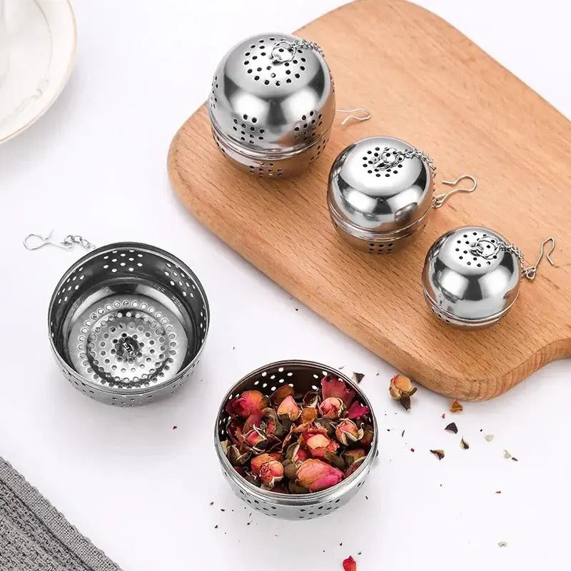 Stainless Steel Mesh Tea Ball Infuser – Egg Shape - Diqqawi Plates