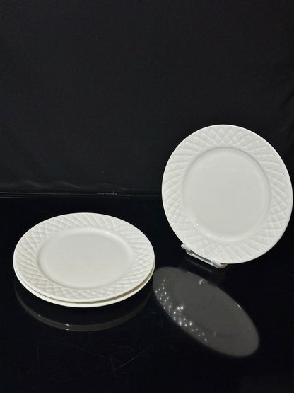 Luxury Decorated White flat plate porcelain styl11 - Diqqawi Plates