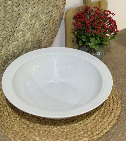 Porcelain Large Serving Bowl – 25 x 8.5 cm - Diqqawi Plates