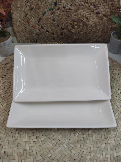 Large Rectangle Porcelain Serving Plate – 30 cm - Diqqawi Plates