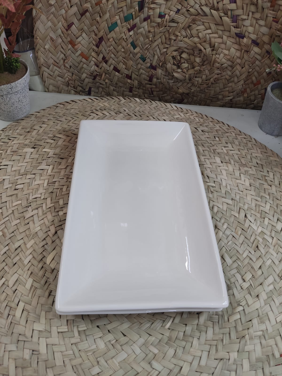 Large Rectangle Porcelain Serving Plate – 30 cm - Diqqawi Plates
