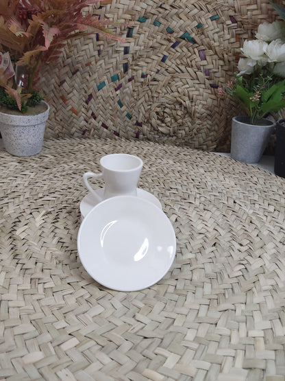 Stylish Coffee Cup with Plate – 180ml - Diqqawi Plates