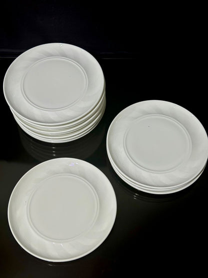 Luxury Decorated White flat plate porcelain styl8 - Diqqawi Plates