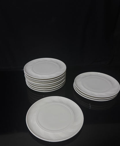 Luxury Decorated White flat plate porcelain styl8 - Diqqawi Plates